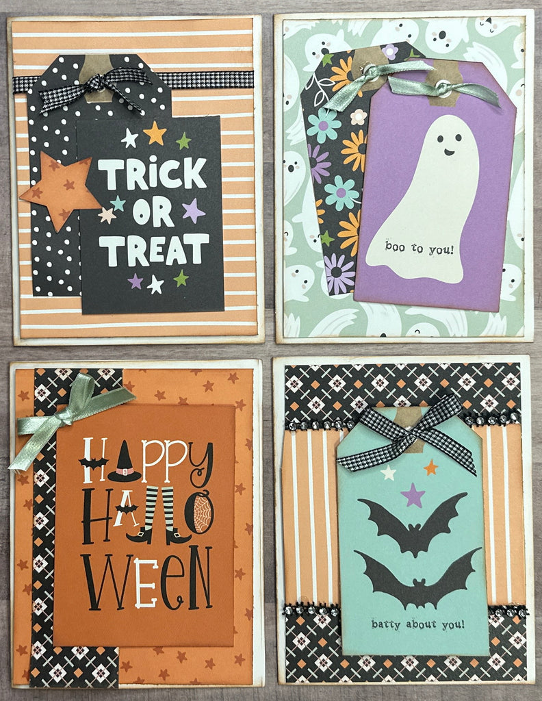 Batty About You Halloween Card Kit, 4 pack DIY Card Kit Halloween Card Craft DIY