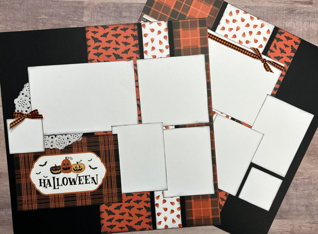 Fa BOO Lous - Halloween, Halloween Themed 2 Page Scrapbooking Layout Kit,Halloween diy craft kit