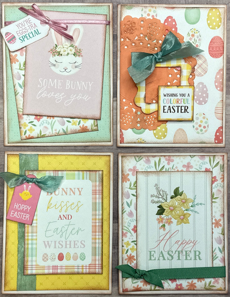 Some Bunny Loves You, Easter Themed Card Kit- 4 pack DIY card kit, DIY card craft, DIY card Easter