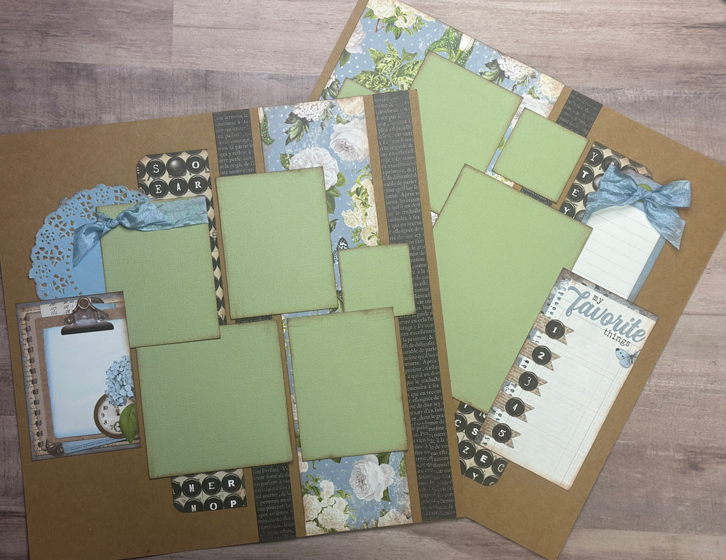 My Favorite Things Vintage, General / Family Themed 2 Page Scrapbooking Layout Kit, general diy scrapbook kit, Simple Vintage Junk Drawer