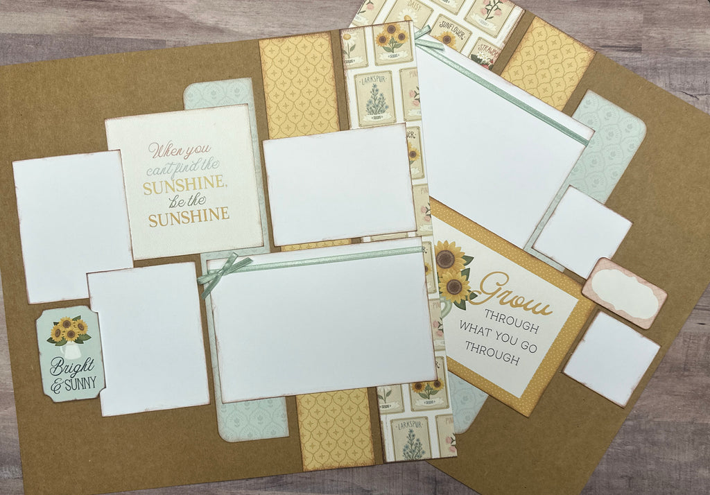 Grow Through what You Go Through -  Home Sweet Home, General / Family Themed 2 Page Scrapbooking Layout Kit, Family craft kit, Carta Bella Home Sweet Home