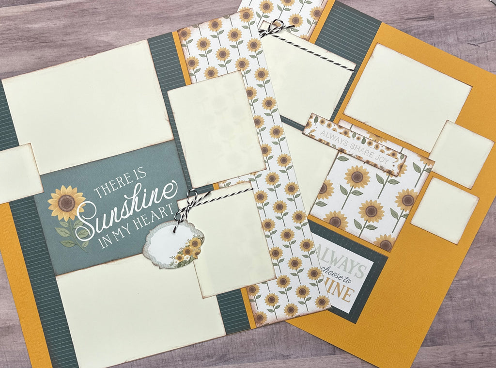 There Is Sunshine In My Heart - Home Sweet Home, General / Family Themed 2 Page Scrapbooking Layout Kit, Family craft kit, Carta Bella Home Sweet Home
