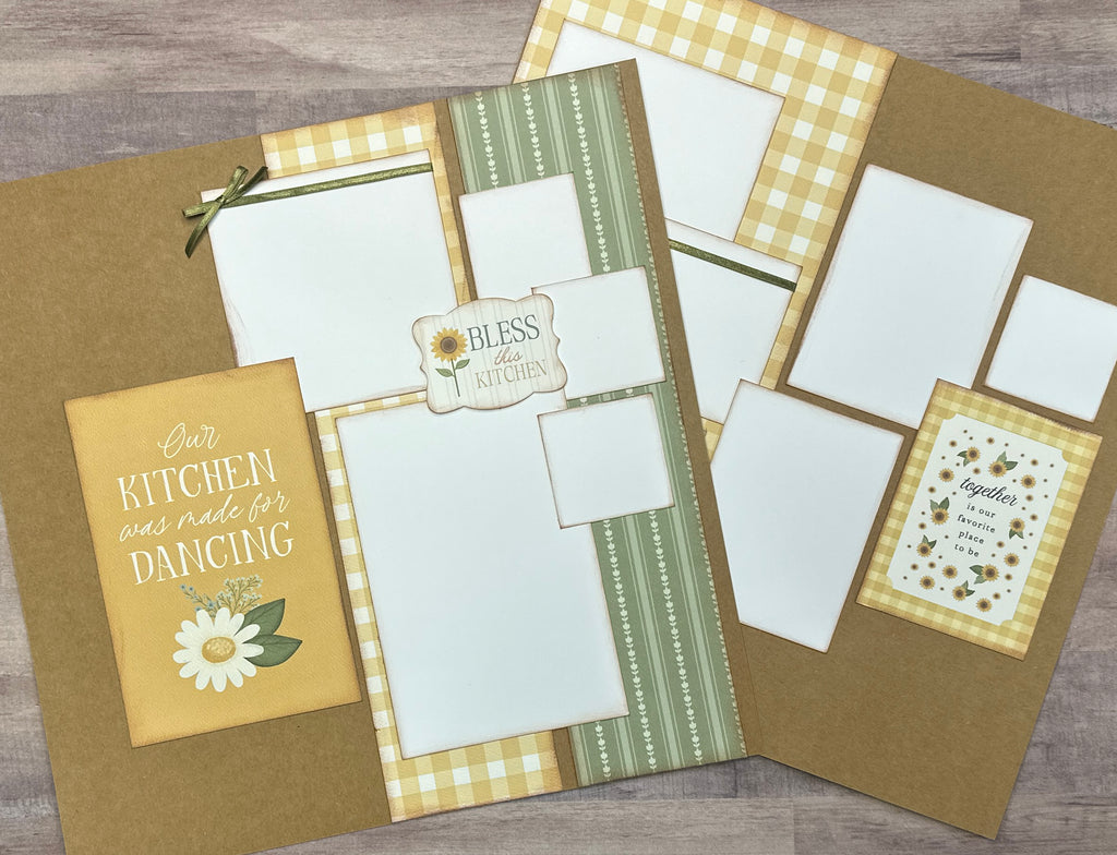 Our Kitchen Was Made For Dancing -  Home Sweet Home, General / Family Themed 2 Page Scrapbooking Layout Kit, Family craft kit, Carta Bella Home Sweet Home
