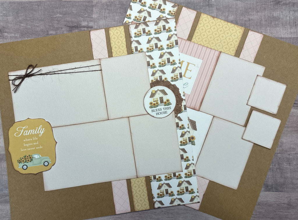 Together Is Our Favorite Place To Be - Home Sweet Home, General / Family Themed 2 Page Scrapbooking Layout Kit, Family craft kit, Carta Bella Home Sweet Home