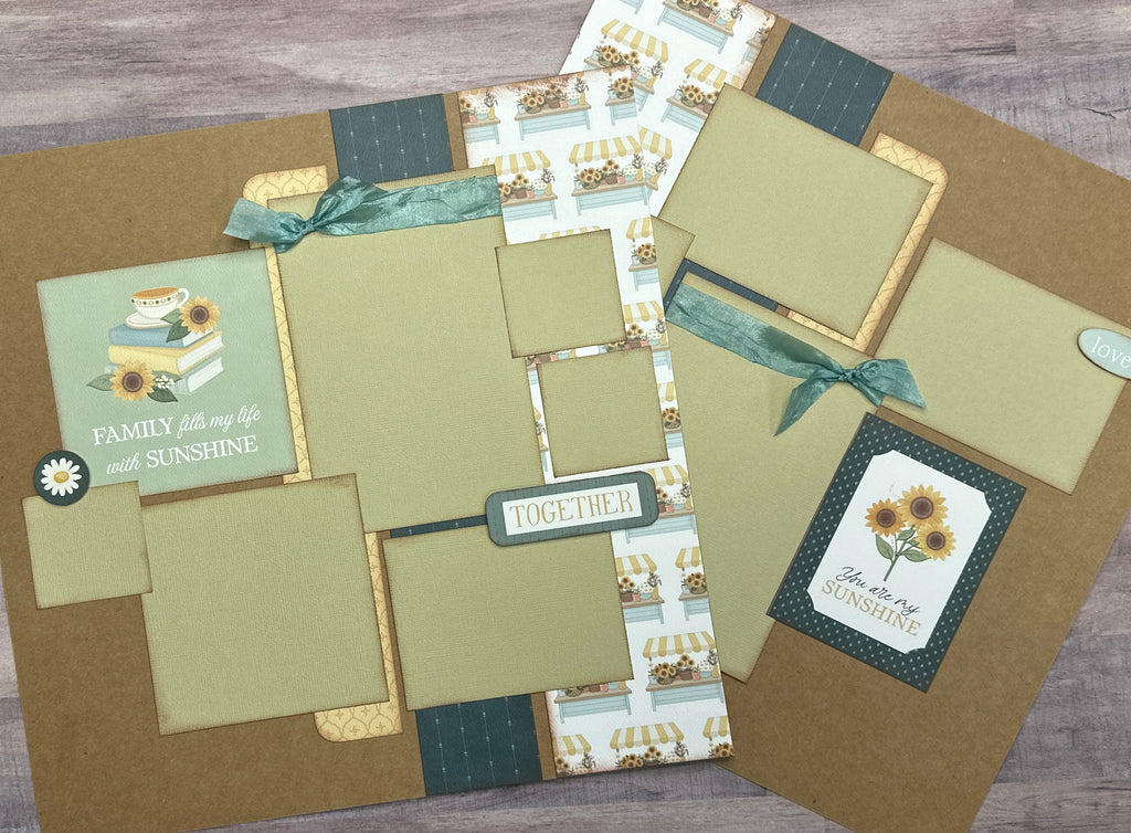 Family Fills My Life With Sunshine, General / Family Themed 2 Page Scrapbooking Layout Kit, Family craft kit, Carta Bella Home Sweet Home