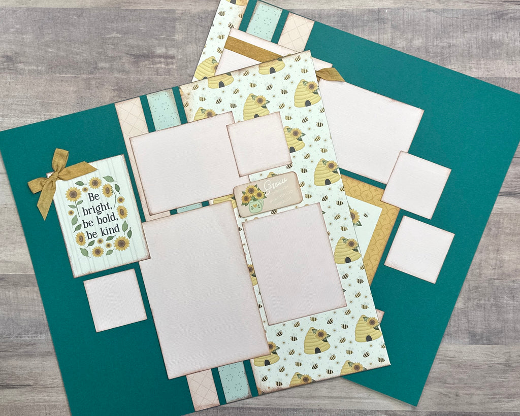 Be Bright Be Bold Be Kind -  Home Sweet Home, General / Family Themed 2 Page Scrapbooking Layout Kit, Family craft kit, Carta Bella Home Sweet Home