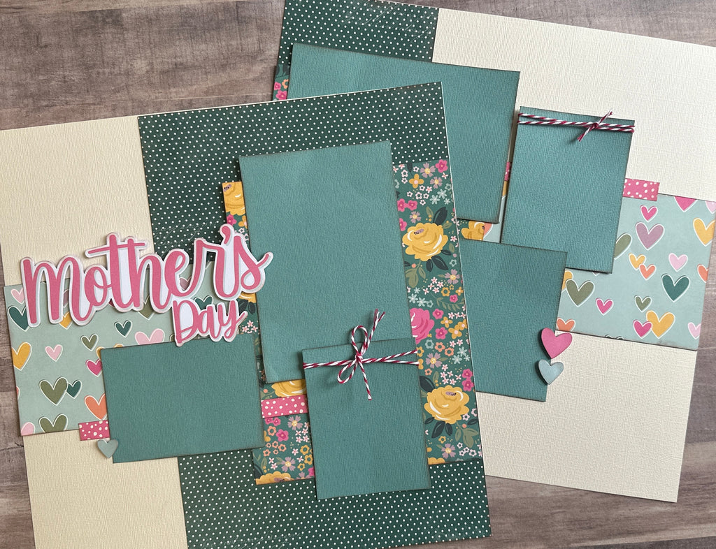 Mother's Day - Fab YOU Lous, Family Themed 2 page Scrapbooking Layout Kit, Mother's Day craft