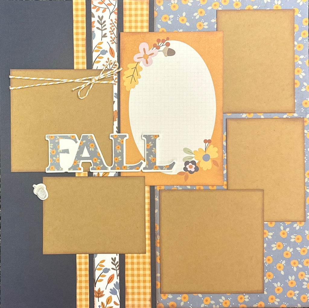 Fall Is In The Air, Fall Themed 2 Page Scrapbooking Layout Kit, fall d ...