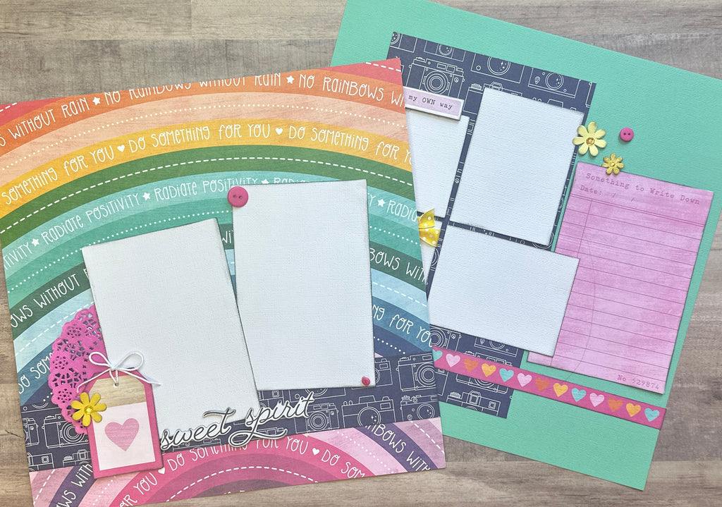 Sweet Spirit,  Scrapbooking General DIY 2 Page Scrapbooking Layout Kit, Shimelle Reasons To Smile