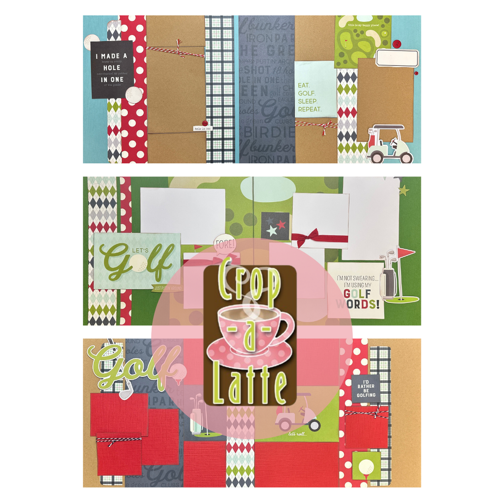Golf Themed Value Bundle, 3 pack DIY Scrapbooking Kit bundle, golf themed scrapbooking