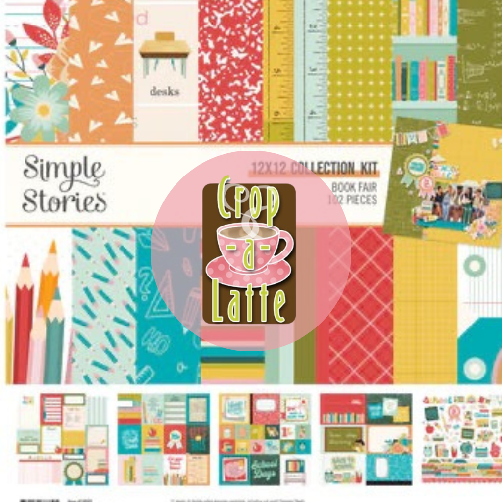 School Themed Book Fair Value Bundle, 11 pack DIY Scrapbooking Kit and 1 DIY Card Making Kit bundle, School Themed, Simple Stories Book Fair Bundle