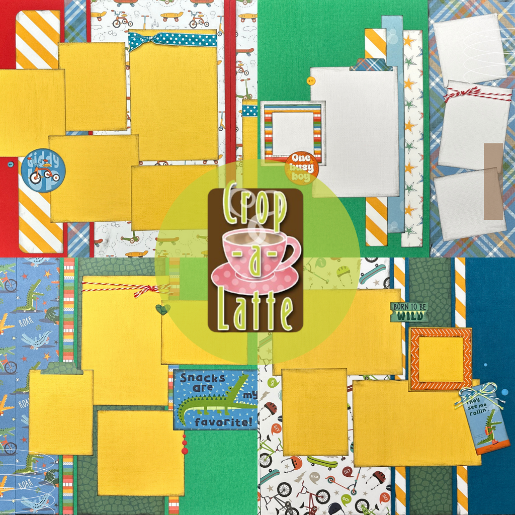 Children's/Boy Themed Value Bundle, 4 pack DIY Scrapbooking Kit bundle, PhotoPlay Later Gator boy themed