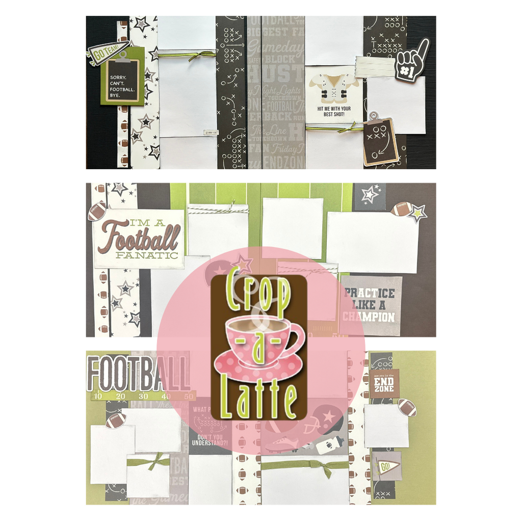 Football Themed Value Bundle, 3 pack DIY Scrapbooking Kit bundle, football themed scrapbooking