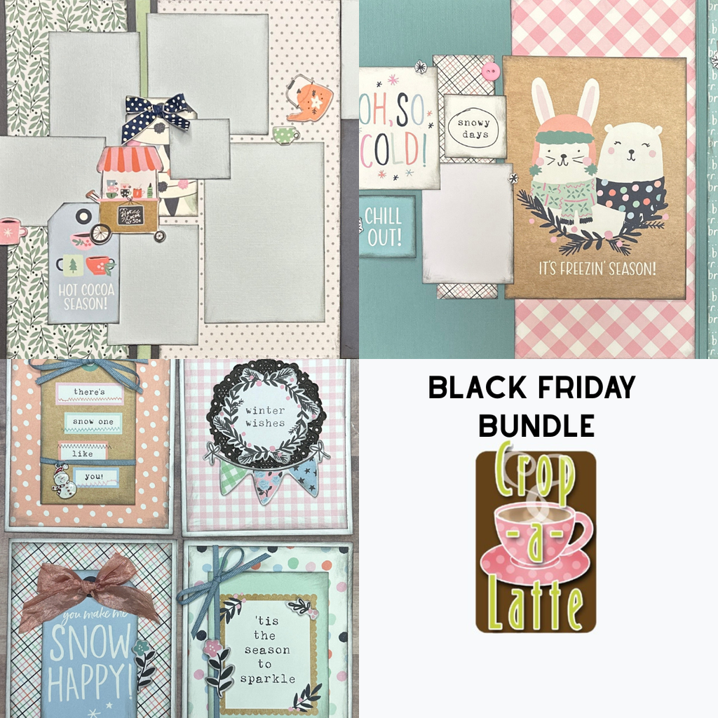 Early Black Friday  Value Bundle, 3 exclusive Winter Kits - 2 Winter Scrapbook Kits, 1 Winter Card Making Kit