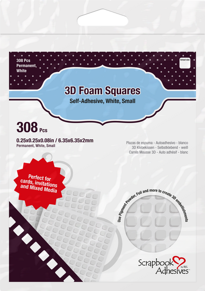 3D Foam Squares White Small