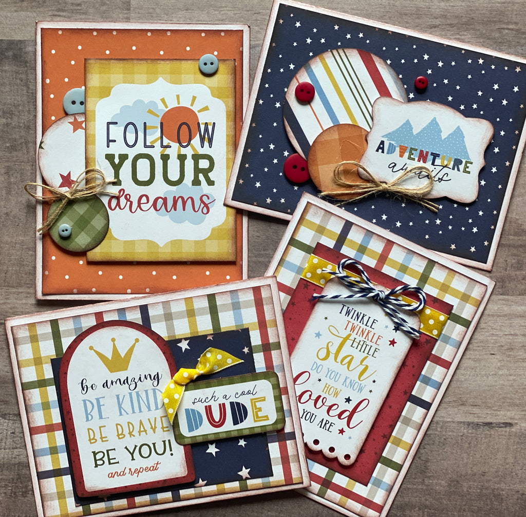 Follow Your Dreams Themed Card Kit- 4 pack DIY Card Making Kit Diy