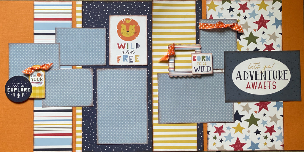 Wild and Free - Born To Be Wild Scrapbooking Kit, 2 page DIY