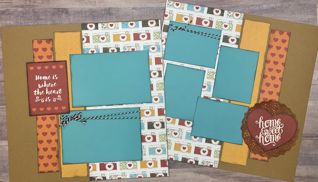 Home Is Where The Heart Is, Family/General Scrapbooking Layout Kit