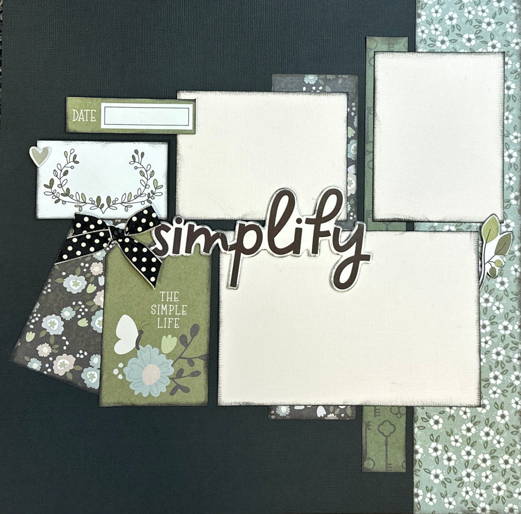 Happy Hearts, 2 Page Scrapbooking Layout Kit, General Scrapbooking