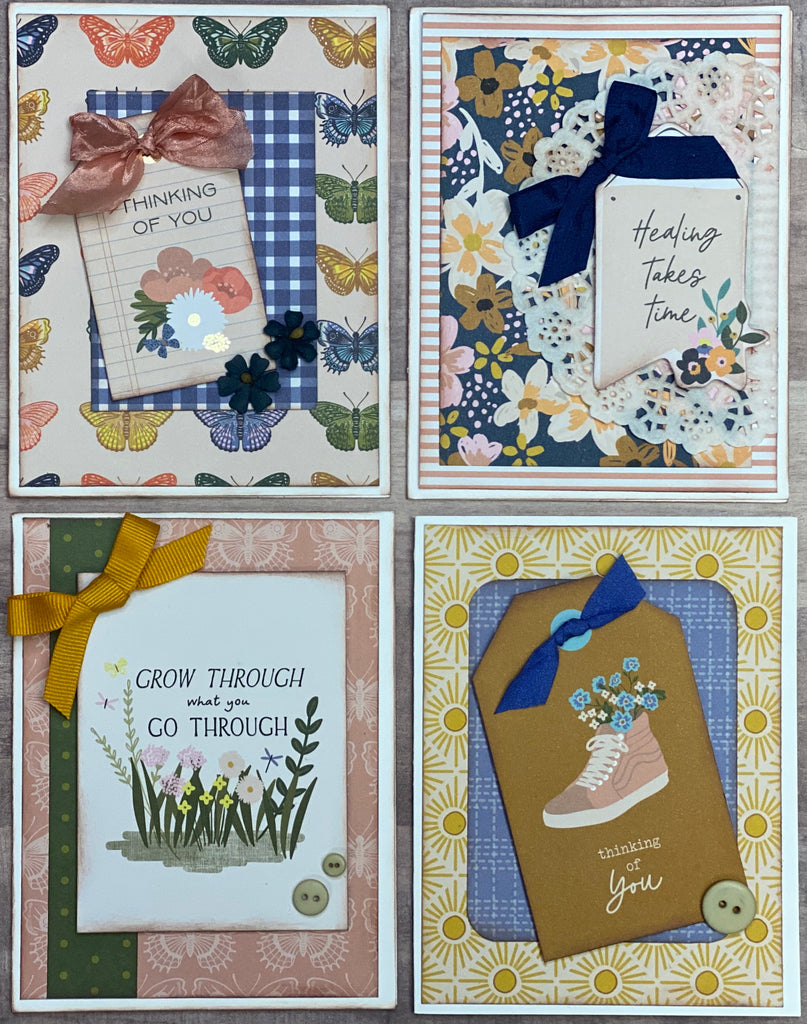 Grow Through What You Go Through, General themed 4 pack DIY Card Making Kit