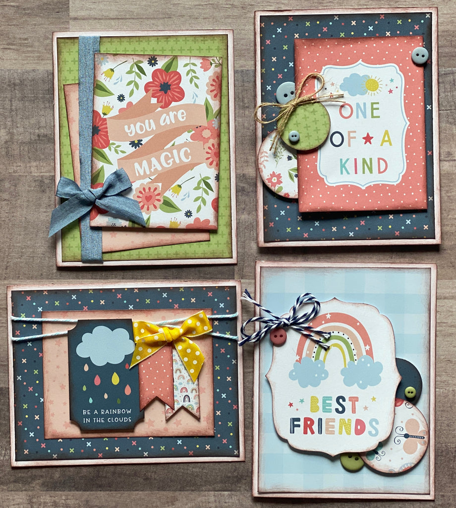 Wishing You A Magical Day - Birthday Card Making Set, 4 pack DIY