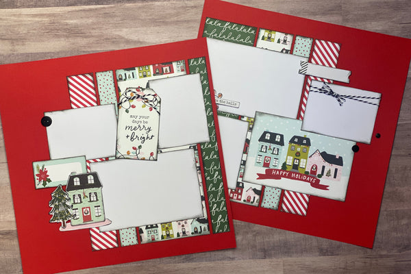 Merry & Bright - Ho Ho Ho, Christmas Themed 2 Page Scrapbooking Layout –  Crop-A-Latte