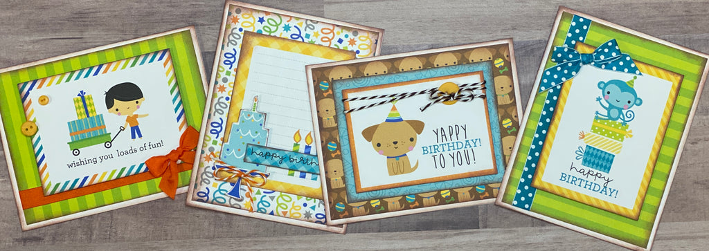 Wishing You Loads Of Fun, Birthday Card Making Set, 4 pack DIY Card Craft DIY