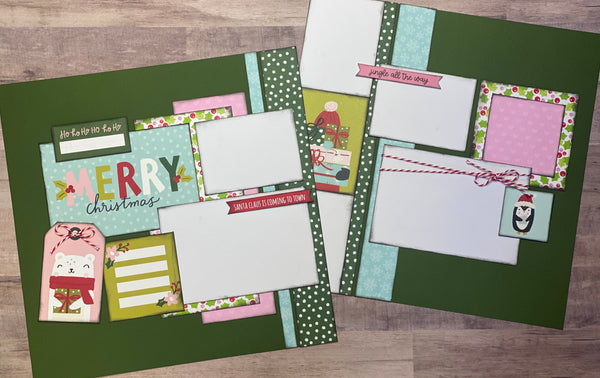 Merry & Bright - Ho Ho Ho, Christmas Themed 2 Page Scrapbooking Layout –  Crop-A-Latte