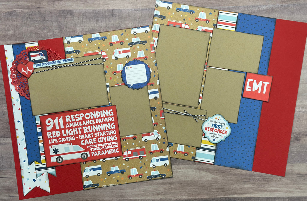 EMT - First Responders Are Amazing, Scrapbooking Kit, Firefighter DIY –  Crop-A-Latte