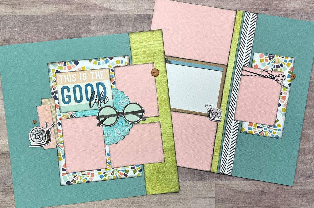 This Is The Good Life, General DIY 2 Page Scrapbooking Layout Kit, Vicki Boutin Printshop