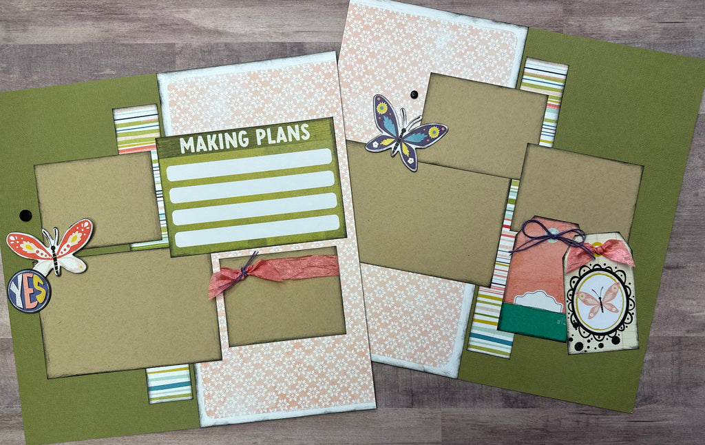 Making Plans, General DIY 2 Page Scrapbooking Layout Kit, Vicki Boutin Printshop