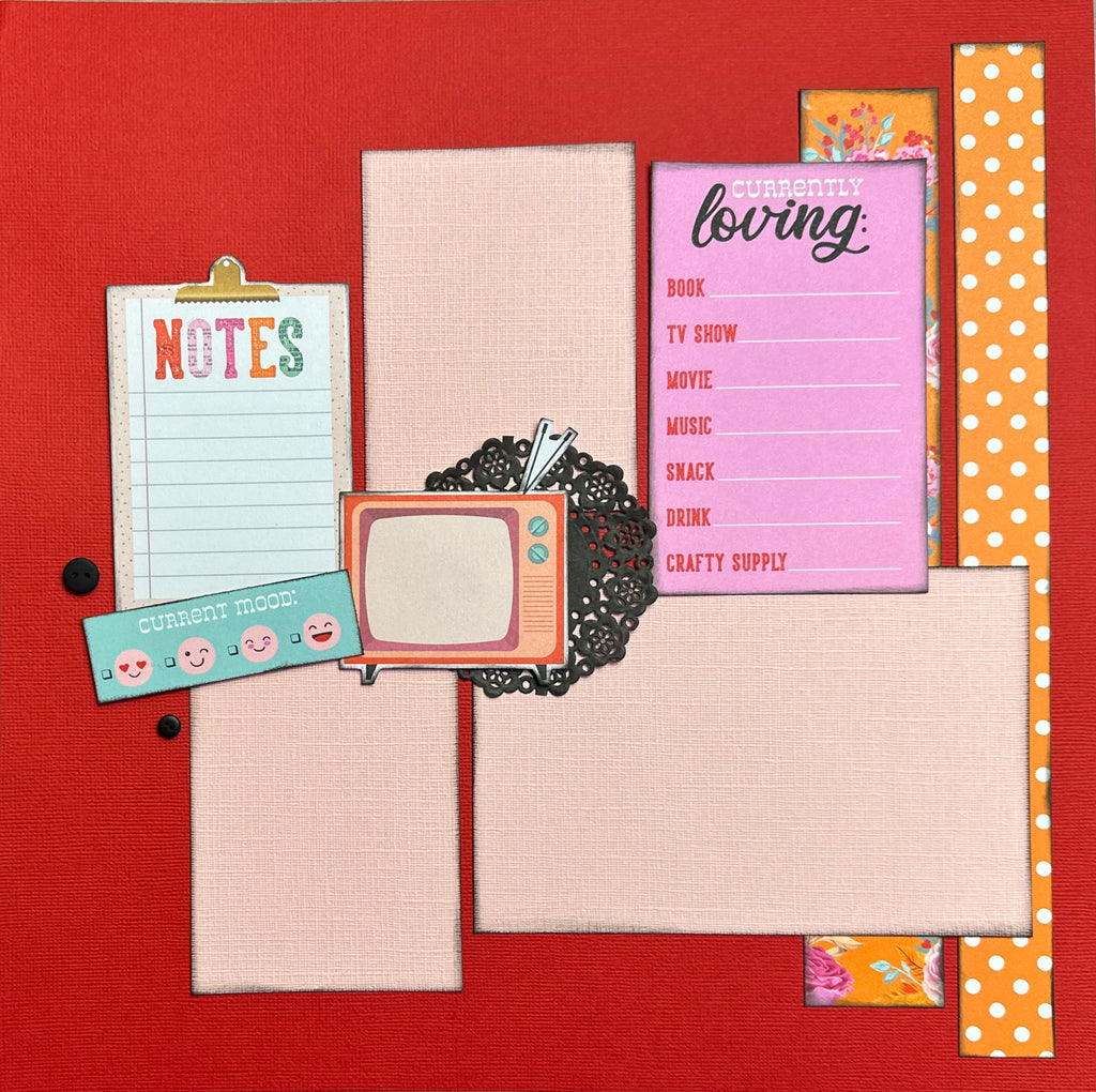 Currently Loving, General Themed 2 Page Scrapbooking Layout Kit, DIY C –  Crop-A-Latte