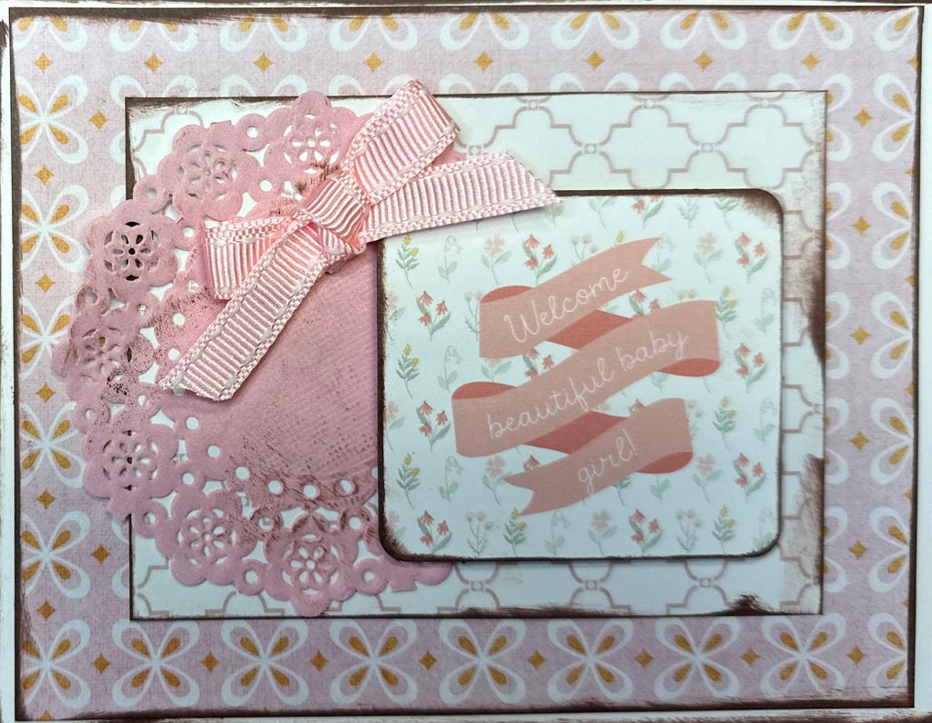 Baby Girl Card Kit - Fundamentals - Card Making Kit at Weekend Kits