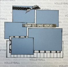 Volleyball - Bump, Set, Spike, Repeat, Volleyball themed 2 page Scrapb –  Crop-A-Latte