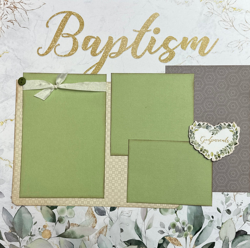 Scrapbook Customs - Religious Collection - 12 x 12 Paper - My Baptism Day