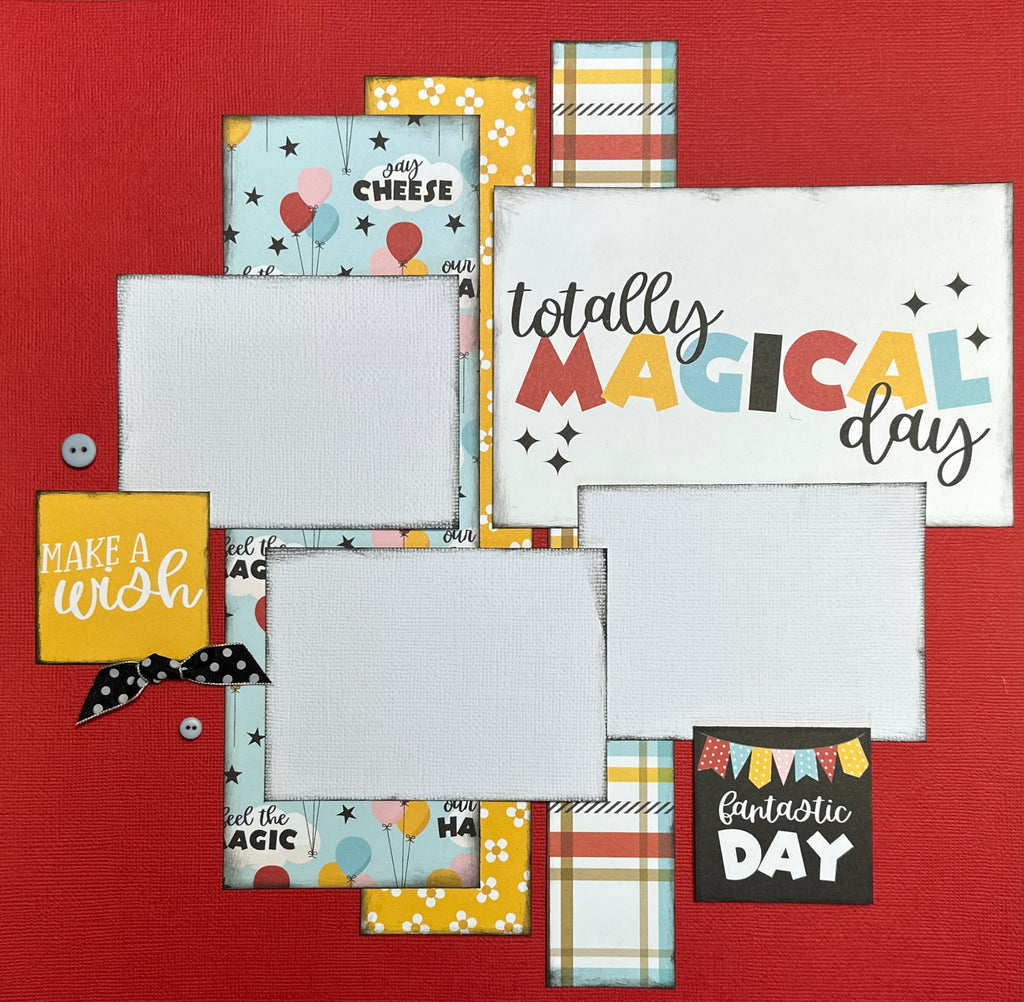 Totally Magically Day, Disney Inspired 2 page Scrapbooking layout Kit, –  Crop-A-Latte