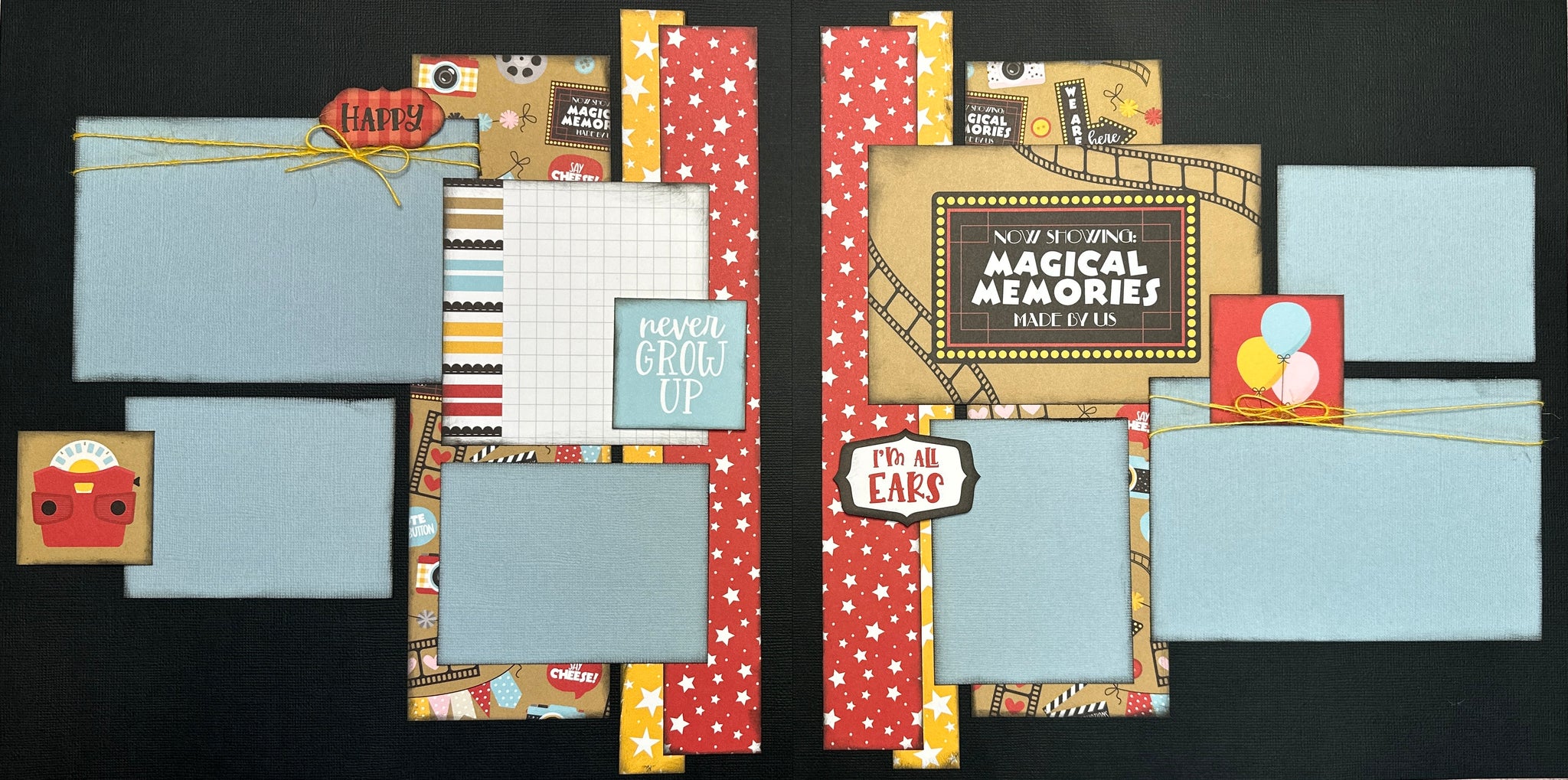 I'm All Ears, Disney Inspired 2 page Scrapbooking layout Kit, DIY Disn ...