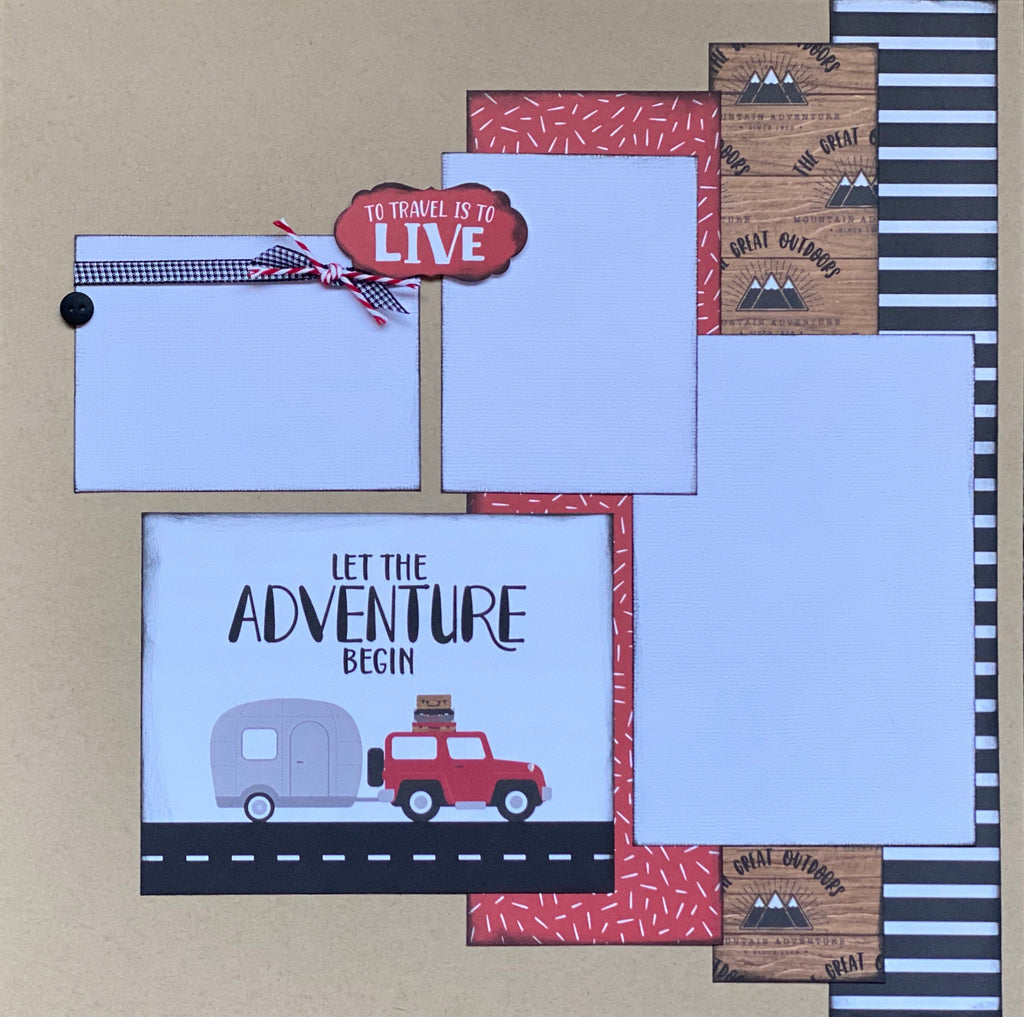 Adventure Scrapbook Layouts  Vacation scrapbook, Outdoors